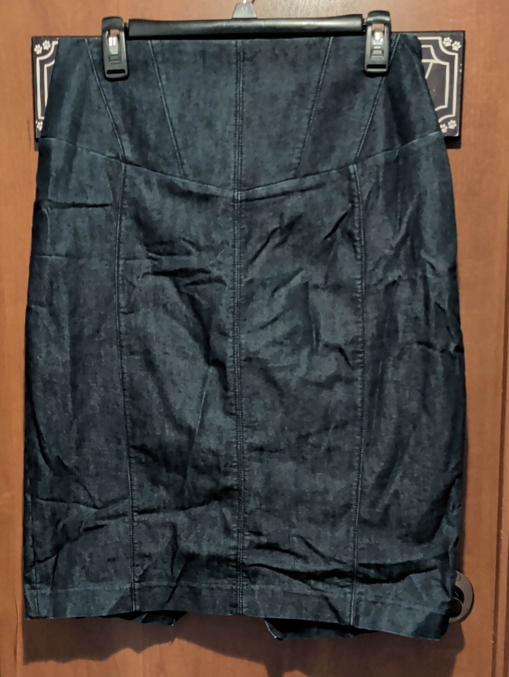 Express Dark Blue Denim Midi Skirt
